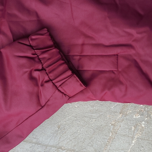 New! Cat & Jack Girls' Lightweight Parka Jacket Burgundy Red Medium - Picture 3 of 9